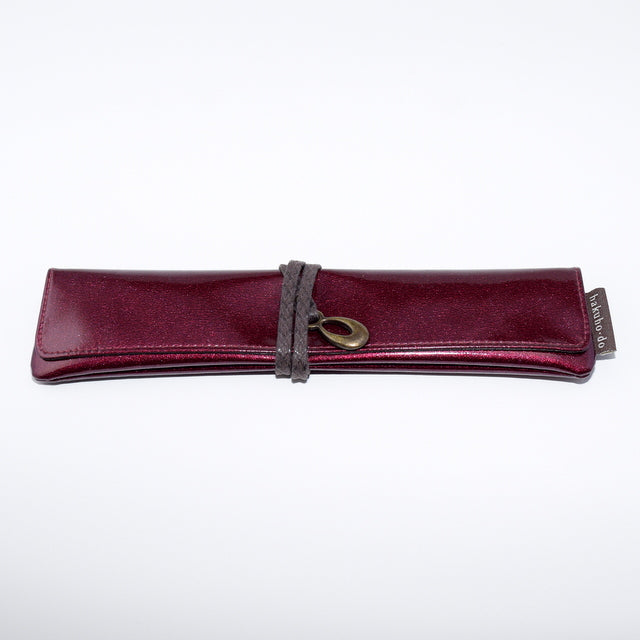 Portable Single Enameled Case Bordeaux Red (PO800BR) - Perfect for Travel, Office & Home Storage | HC1396