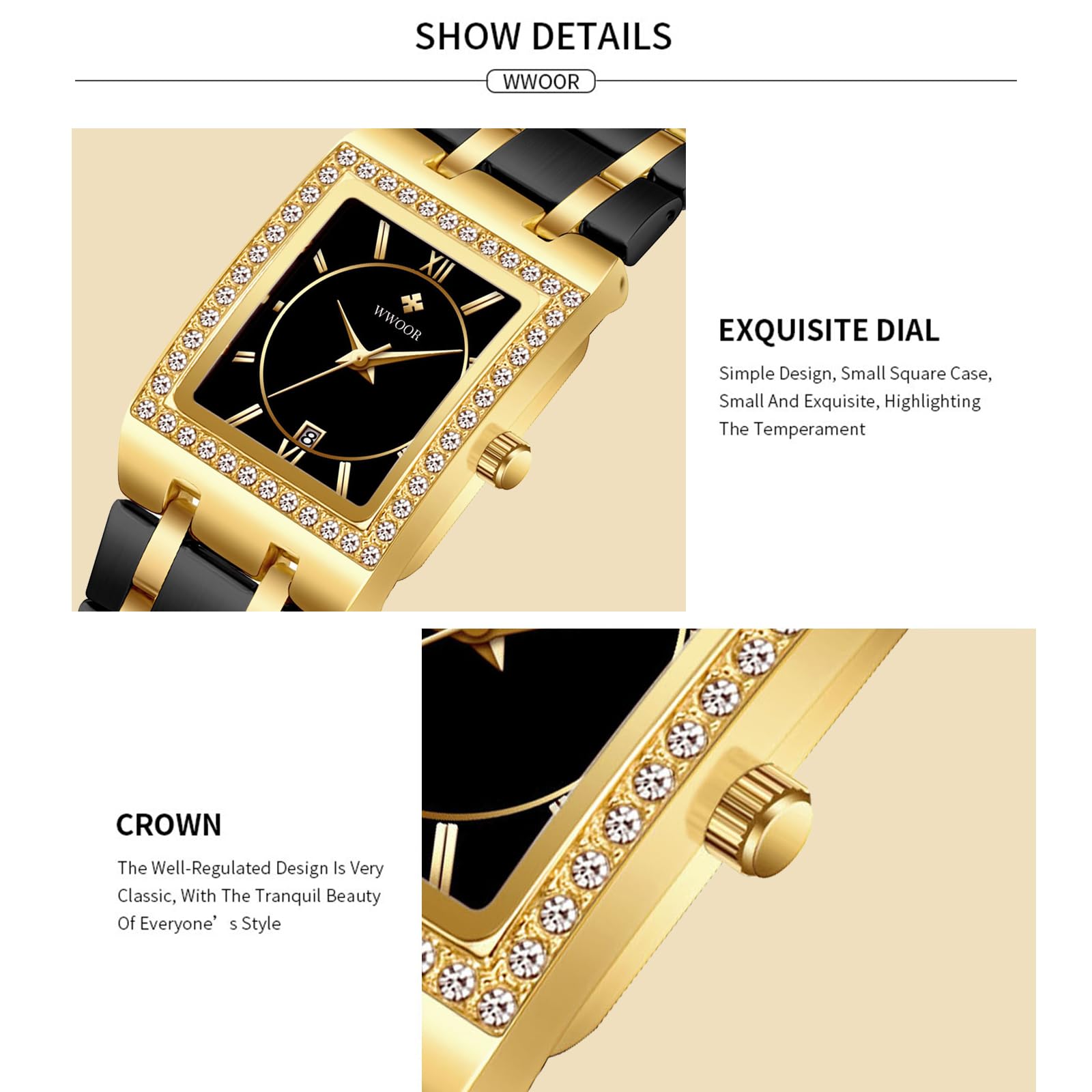 Fashion Women's Bracelet Watch - Diamond Analog Quartz, Waterproof Stainless Steel for Daily Wear