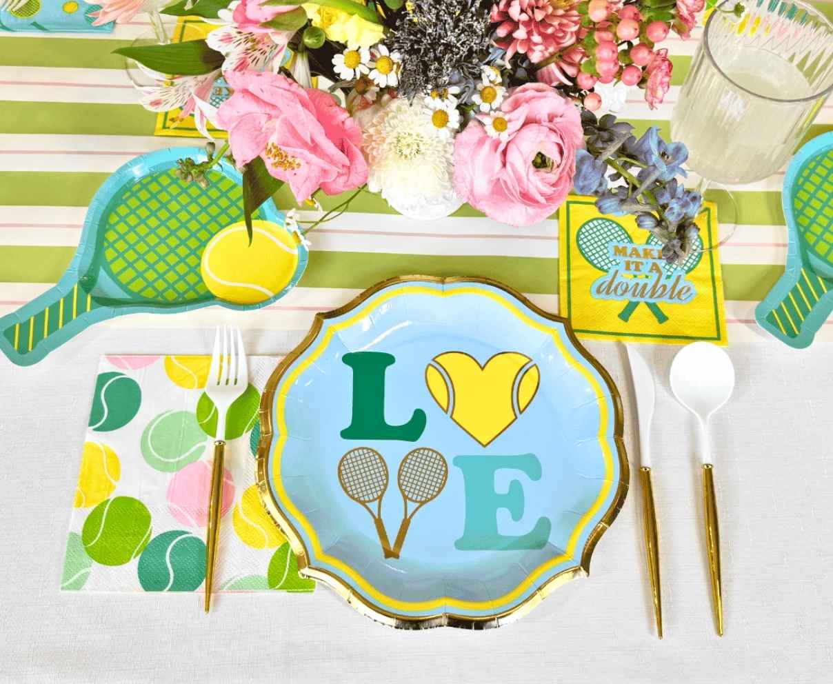 Premium Tennis Racket Appetizer & Dessert Plates - Set of 8 | Elegant Serving Dishes for Sports-Themed Parties, Tennis Events & Game Day Snacks