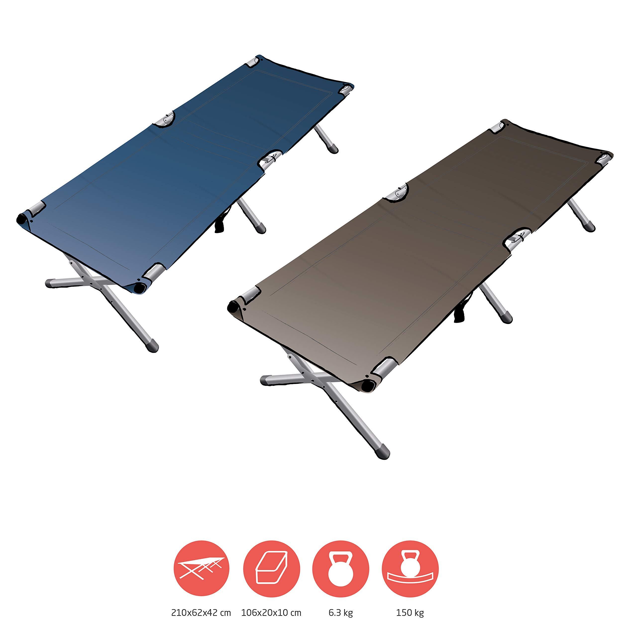 Grand Canyon Topaz Aluminum Folding Camping Bed - Lightweight Portable Outdoor Cot for Backpacking, Hiking & Travel - Perfect for Camping, Beach Trips & Guest Beds