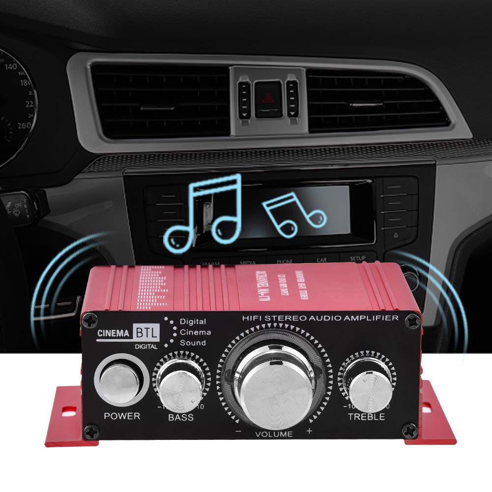 Zerone Mini Power Amplifier for Speakers - Easy Adjustable Gain & Simple Wiring, Single Input DIY Audio Amp for Home Theater, Studio, and Car Audio Systems