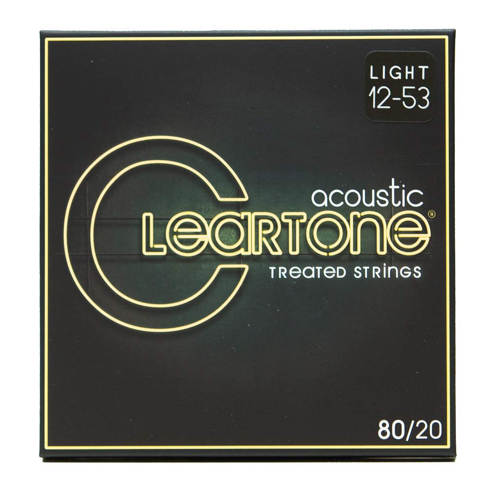 Cleartone 80/20 Bronze Acoustic Guitar Strings Light Gauge 12-53 - Perfect for Folk, Country & Fingerstyle Playing