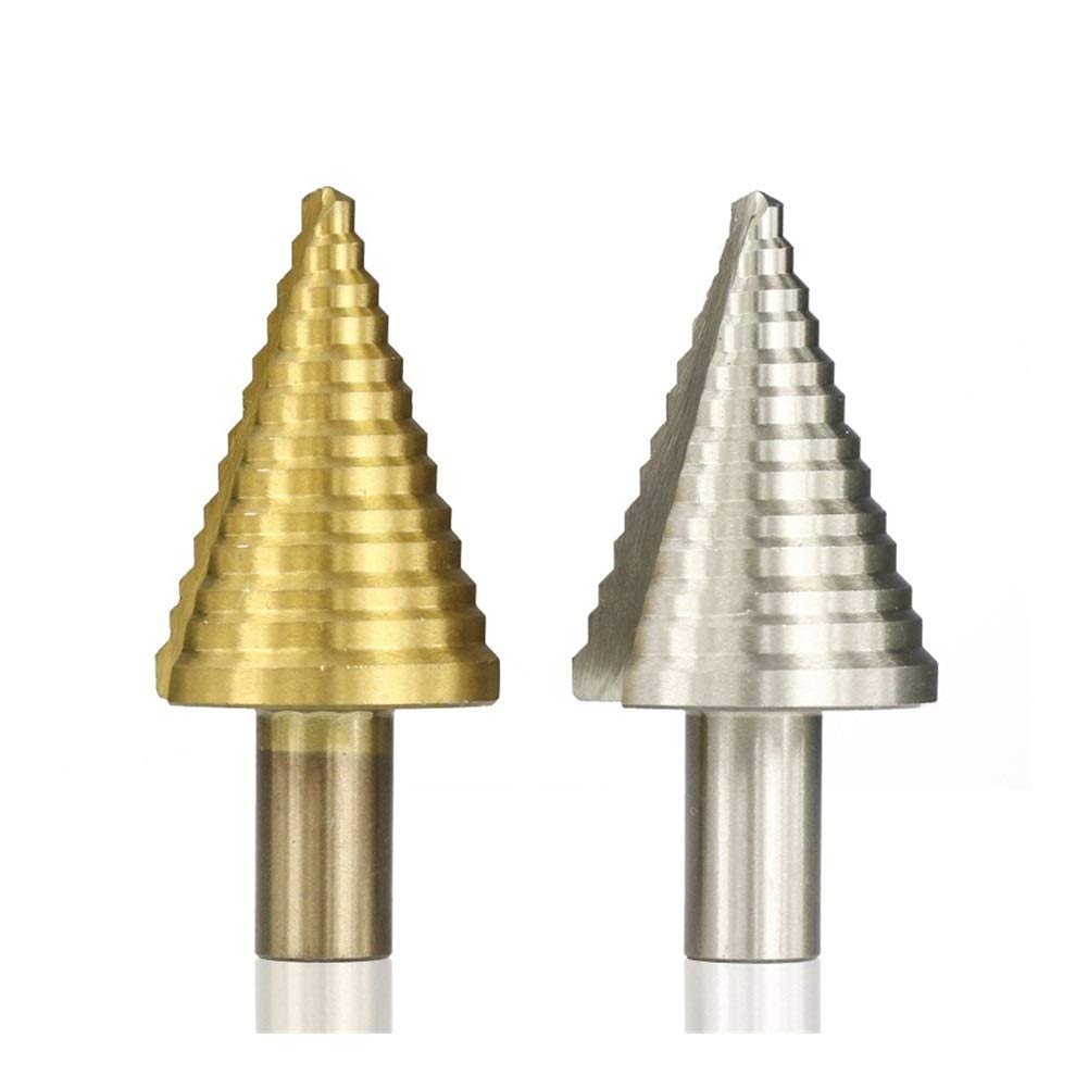 5-35mm HSS Step Drill Bit Set, TiN Coated Cone Shank for Wood & Metal - Perfect for DIY Projects, Home Repairs & Professional Metalworking