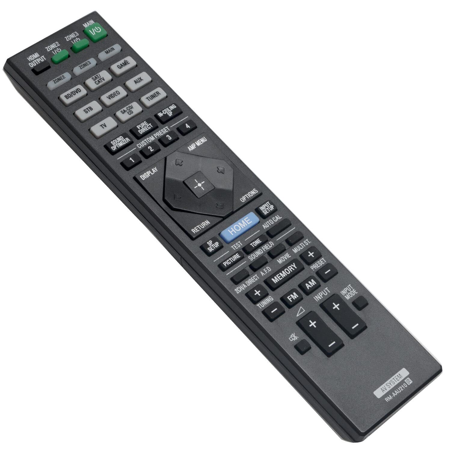 Universal Replacement Remote Control for Sony STR-ZA2000ES STR-ZA1000ES STR-ZA3000ES AV Receivers - Compatible with AC, TV & Audio Devices | Perfect for Home Theater & Entertainment Systems