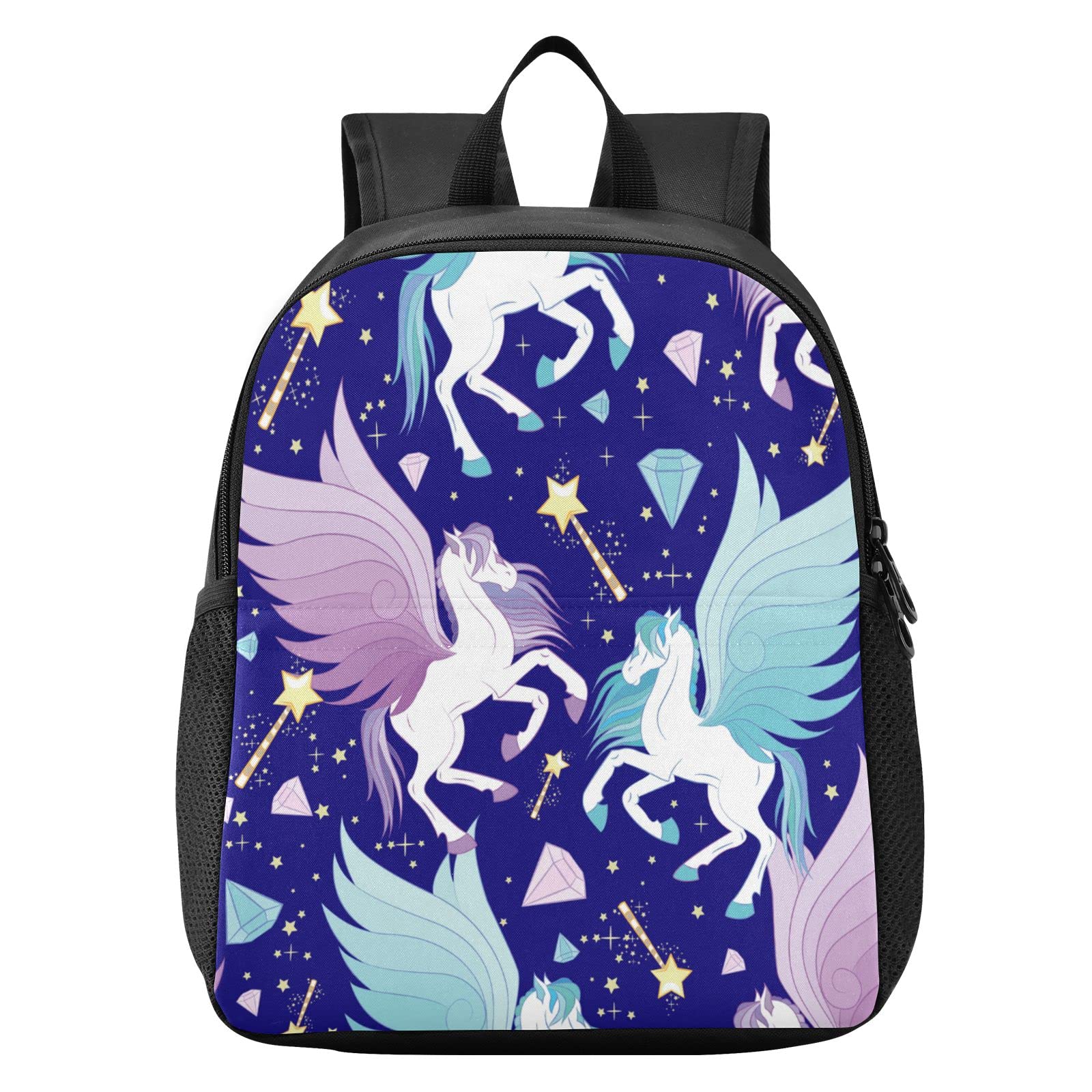 Blueangle Cute Flying Pegasus Print Waterproof Backpack for Kids - Lightweight School Backpack for Boys & Girls Ages 2-6 - Perfect for Preschool, Daycare & Outdoor Adventures