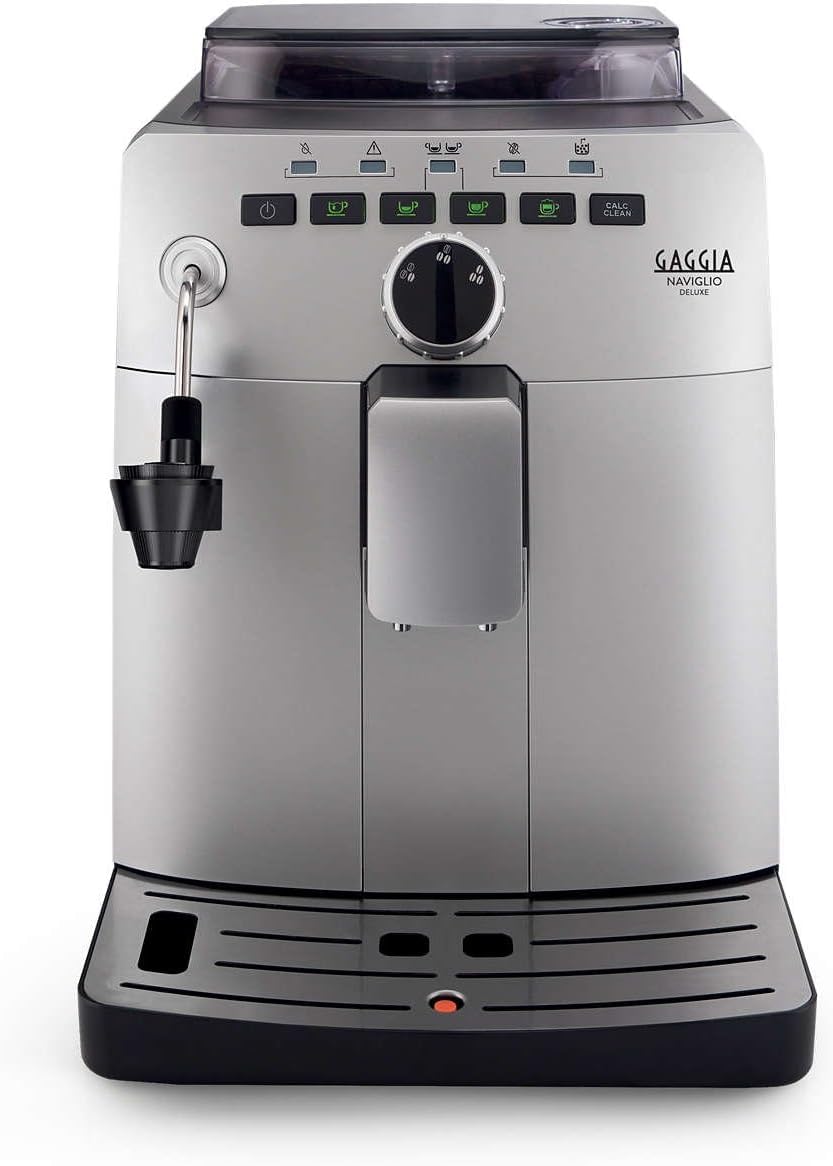 Gaggia HD8749/11 Naviglio Deluxe Automatic Espresso & Cappuccino Machine - 15 Bar Pressure, 1850W, 1.5L Water Tank, 100% Made in Italy - Perfect for Home Baristas & Coffee Lovers (Silver)