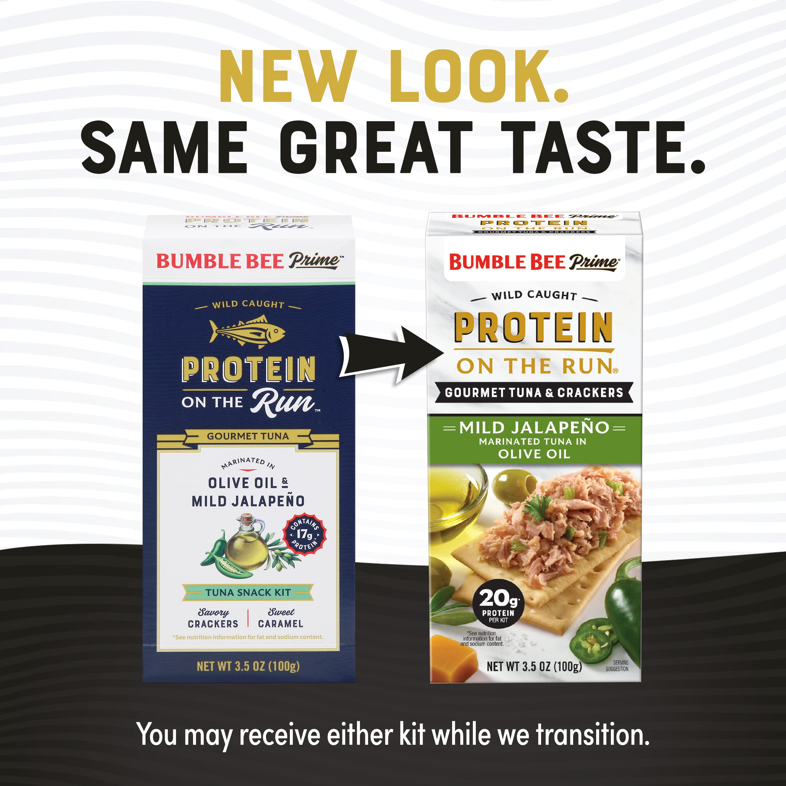 Bumble Bee Prime Protein Tuna Snack Kit - Pack of 12, Gourmet Tuna in Olive Oil & Mild Jalapeno with Crackers & Utensil - 20g Protein per Serving - Perfect for On-the-Go Lunches, Office Snacks & Outdoor Adventures