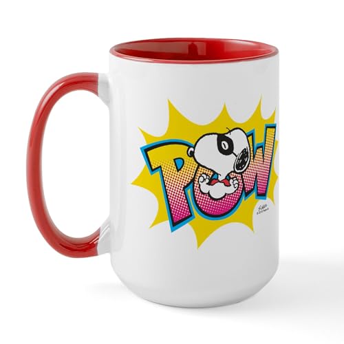 White/Red Inside - Peanuts Snoopy Pow Large Mug