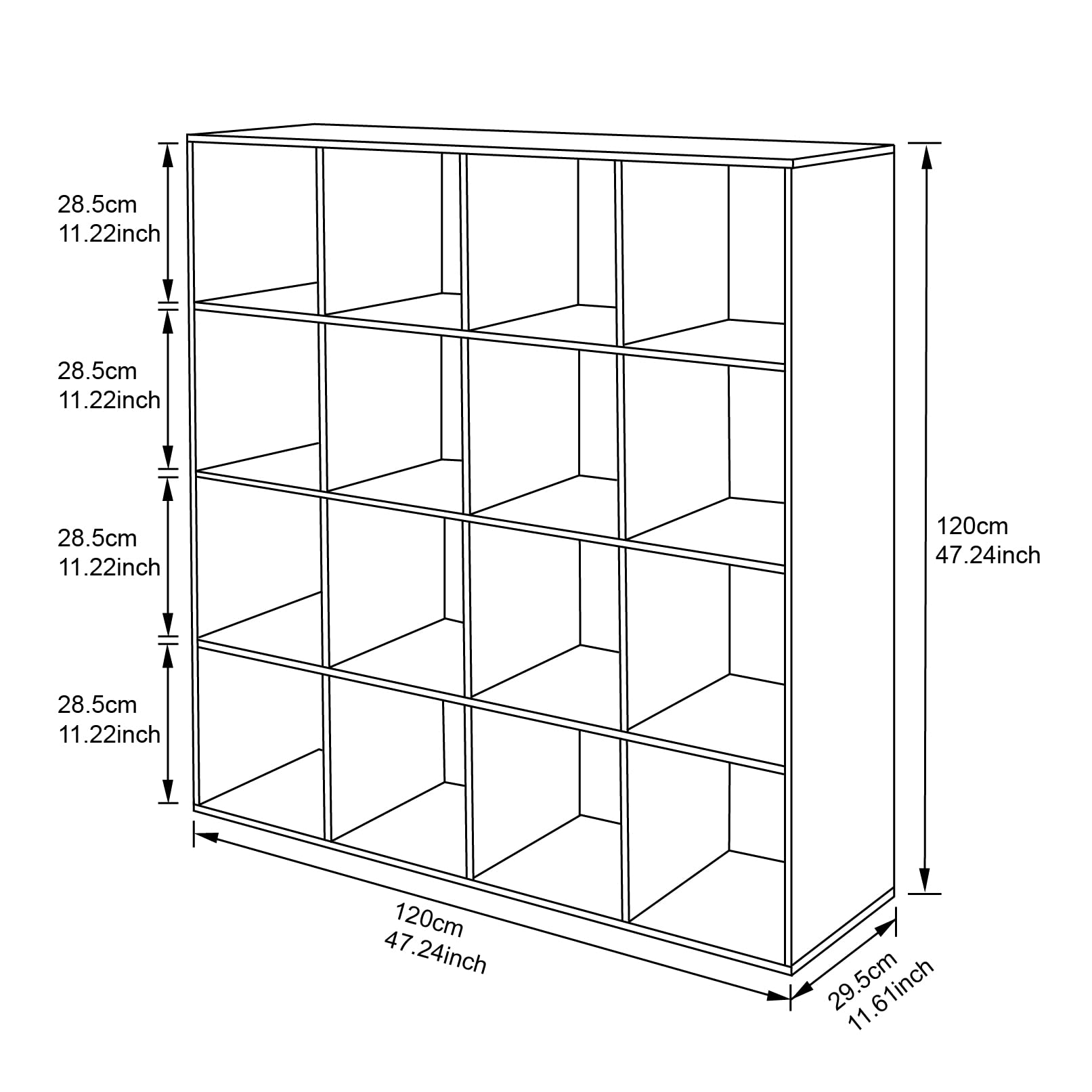 16-Cube Storage Organizer with 11