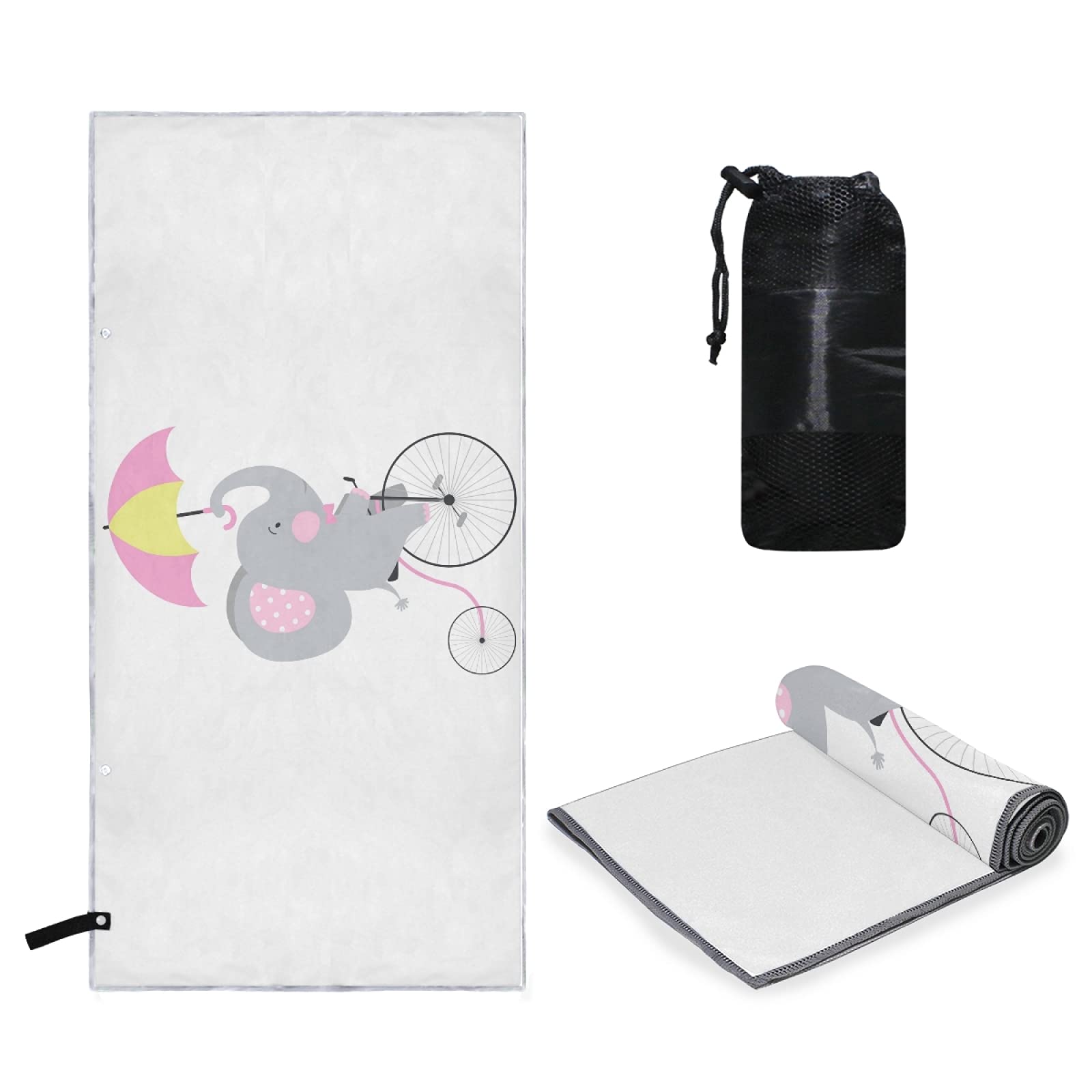 **Tarity Cute Elephant Beach Towel - Large 63