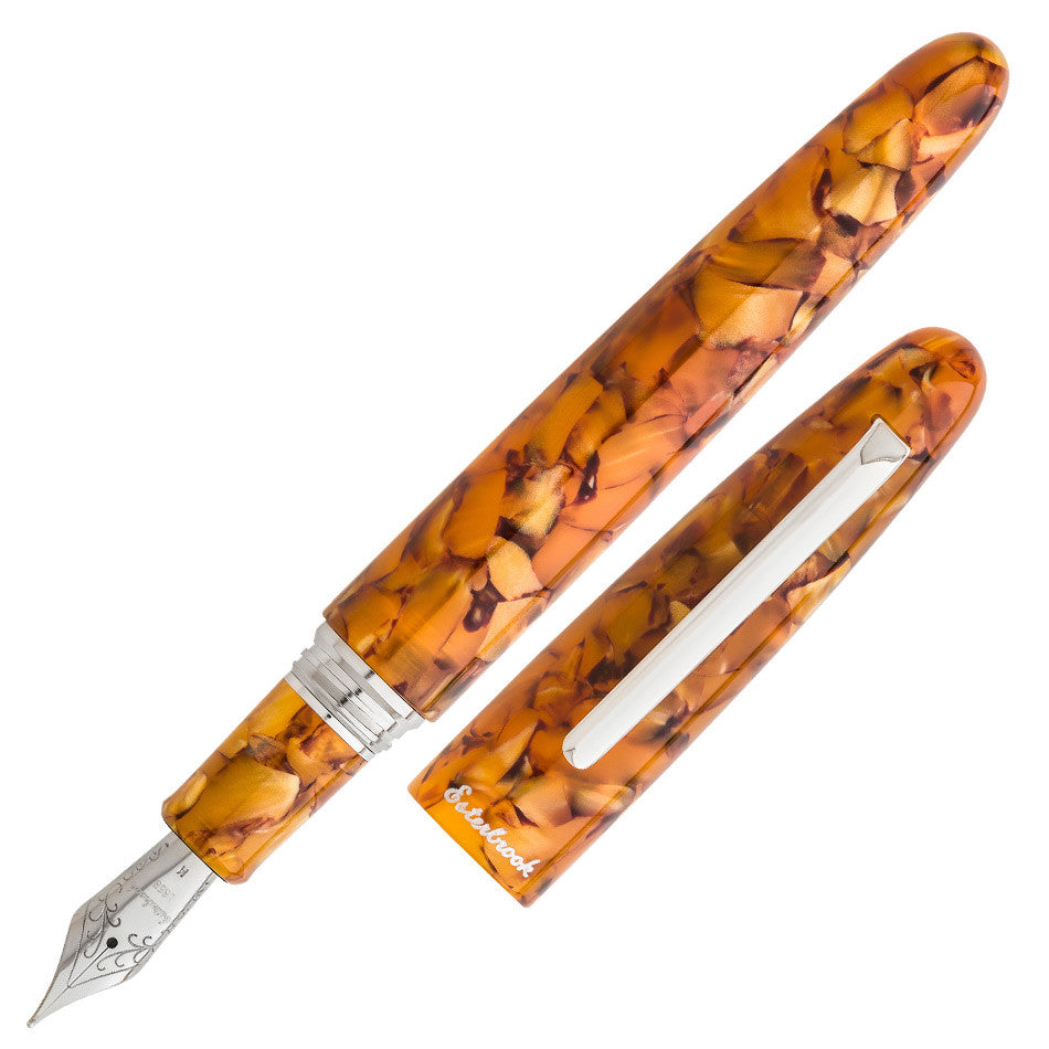 Esterbrook Estie Oversize Fountain Pen - Honeycomb Design with Chrome Trim - Premium Writing Instrument for Calligraphy, Journaling & Gift Giving