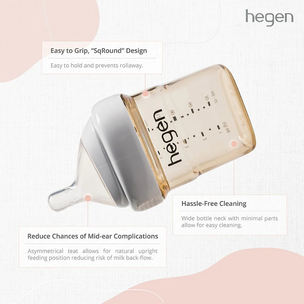 Hegen PCTO™ 150ml/5oz PPSU Baby Feeding Bottle - BPA-Free, Leak-Proof for Newborns, Infants & Toddlers - Perfect for Breastmilk, Formula & On-the-Go Feeding