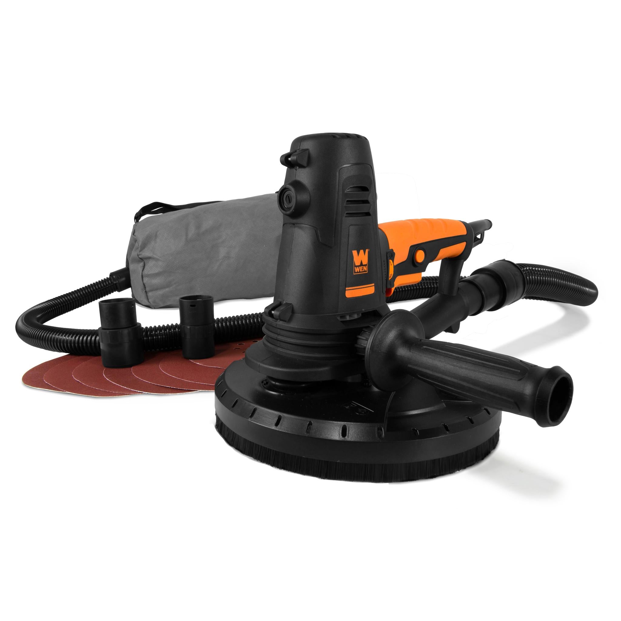 WEN DW1085 10 Amp Variable Speed Handheld Drywall Sander with Dust Hose & Collection Bag - Perfect for Drywall Sanding, Wall Repair & Home Renovation Projects