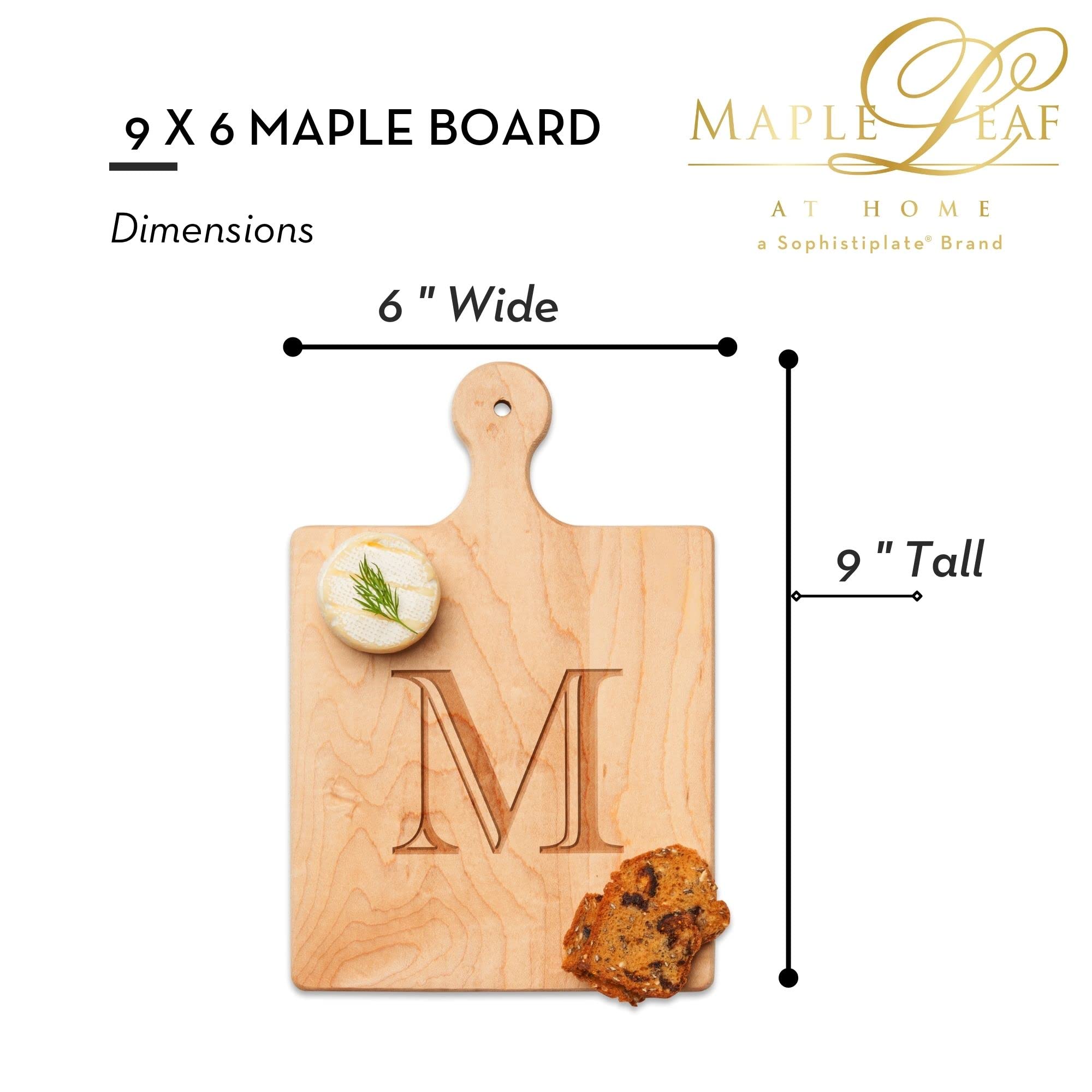 Personalized Artisan Maple Wood Charcuterie Board - 9