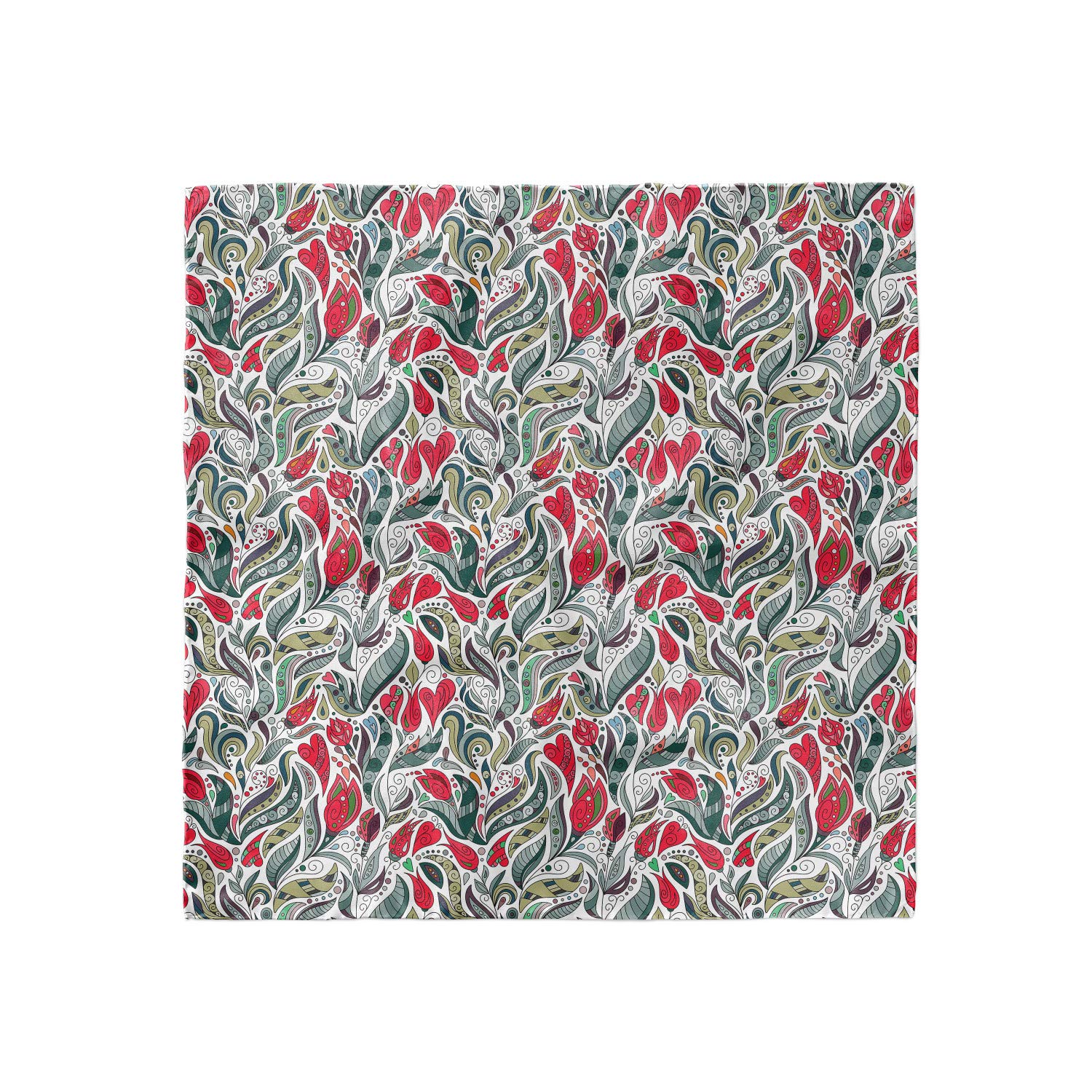 Ambesonne Retro Boho Floral Leaf Print Headscarf - Stylish Hijab & Fashion Scarf for Women - Perfect for Everyday Wear, Parties, and Special Occasions