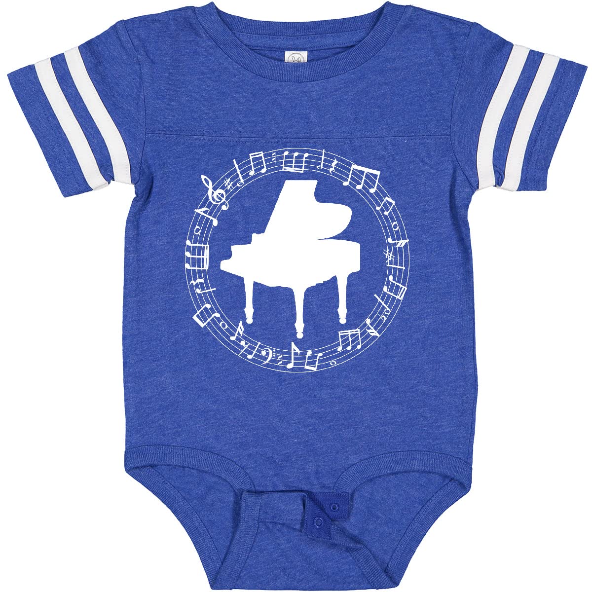 Inktastic Piano Teacher or Student Music Instrument Baby Bodysuit - Perfect Gift for Music Lovers, Baby Showers & Music Class Outfits
