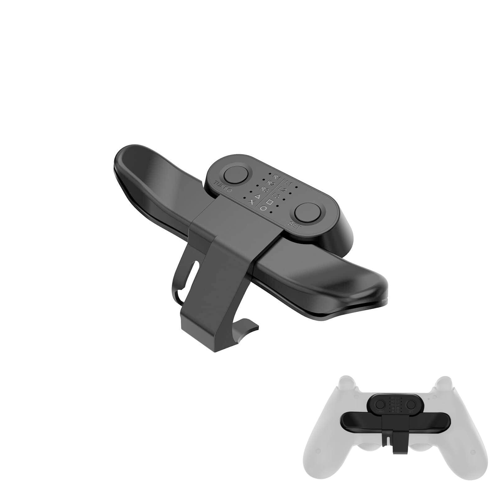 Rehomy Ergonomic Controller Paddles with 10 Key Mappings - Back Button Attachment for PS4 Controller - Perfect for FPS, Racing & Competitive Gaming