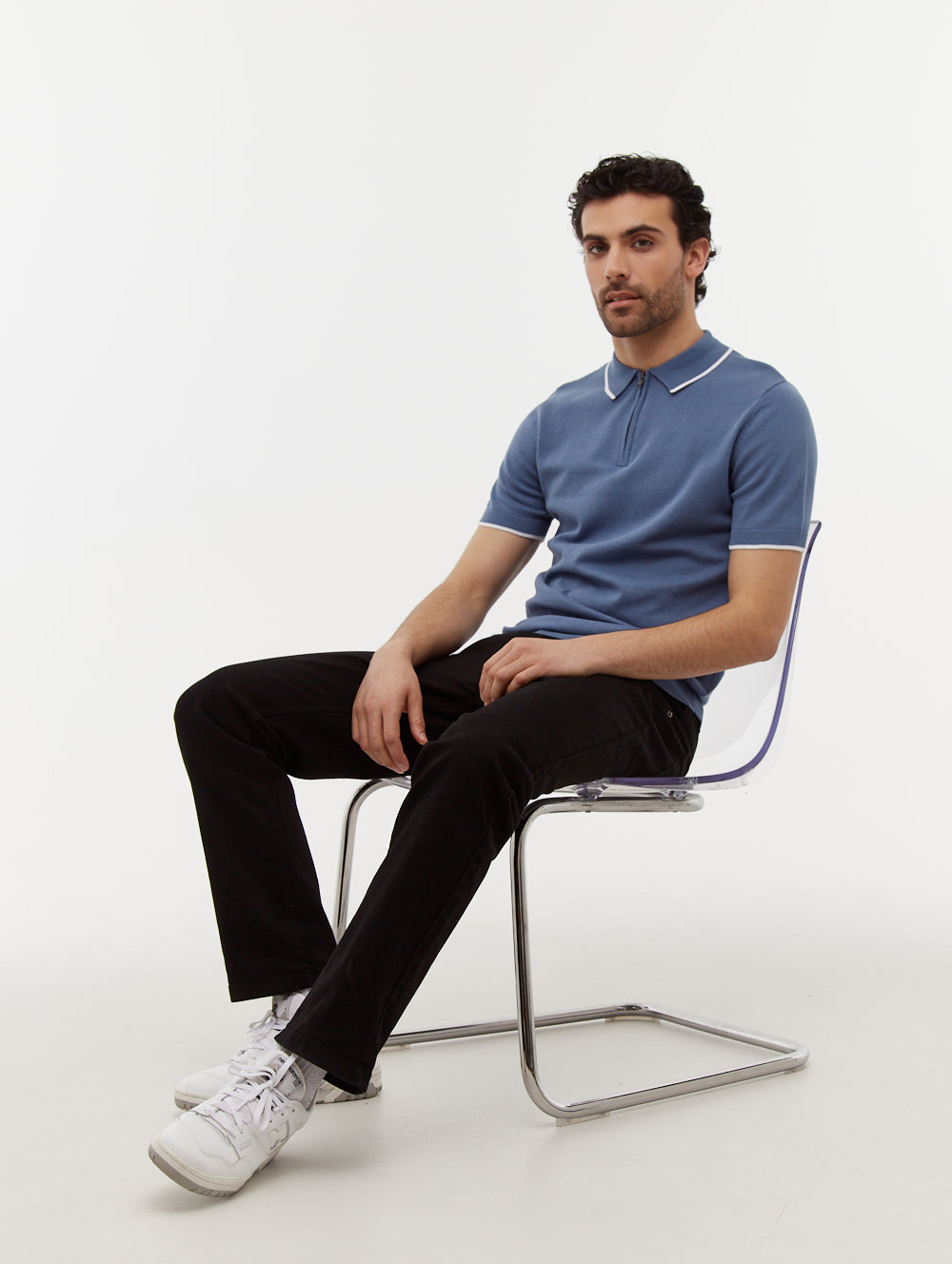 Settio Men's Knit Polo Shirt - Comfortable Casual Short Sleeve Button Down Shirt for Business, Golf & Everyday Wear