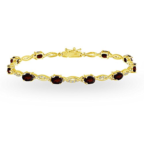 Garnet - Yellow Gold Flash