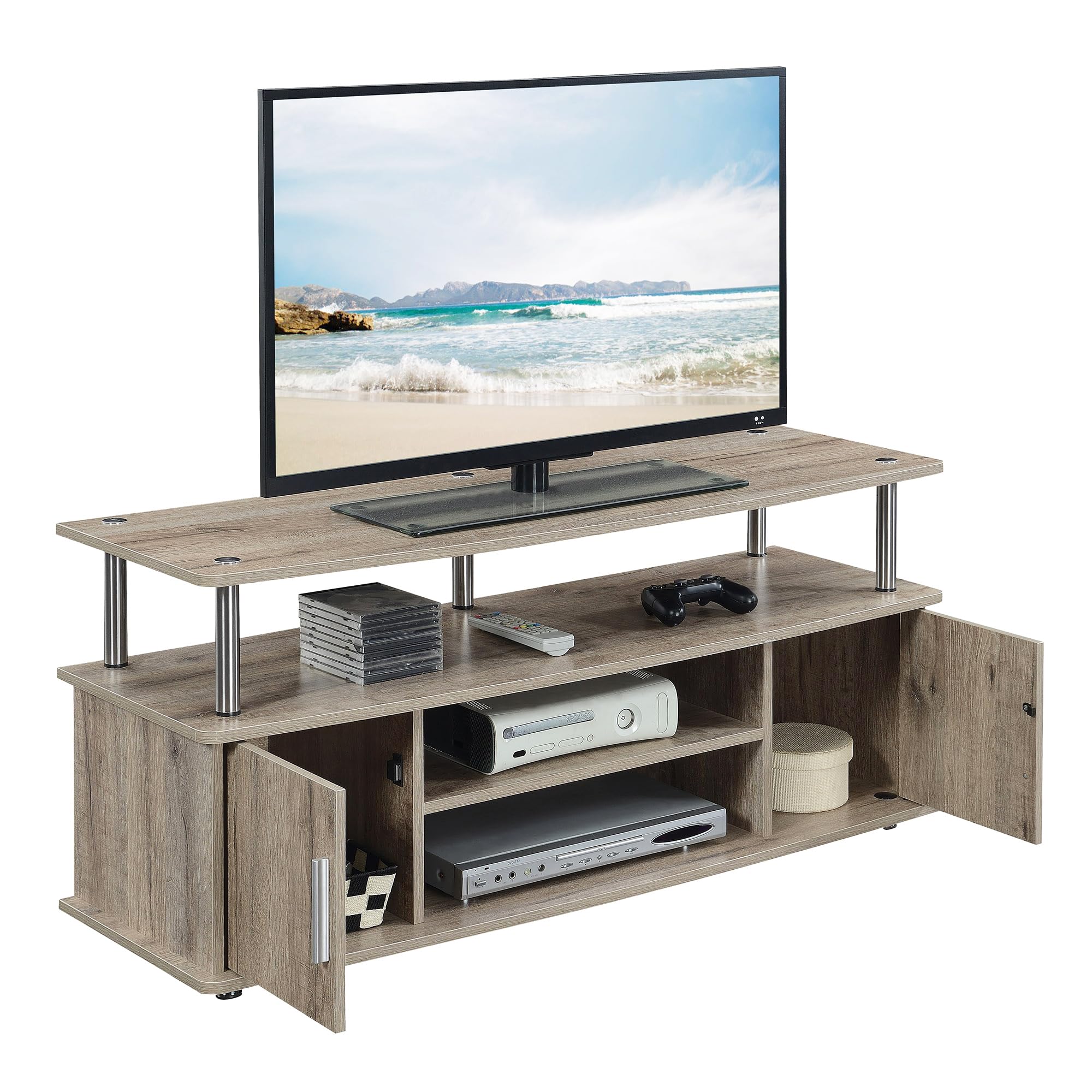 Convenience Concepts Designs2Go Monterey TV Stand with Storage Cabinets & Shelves - 47.25