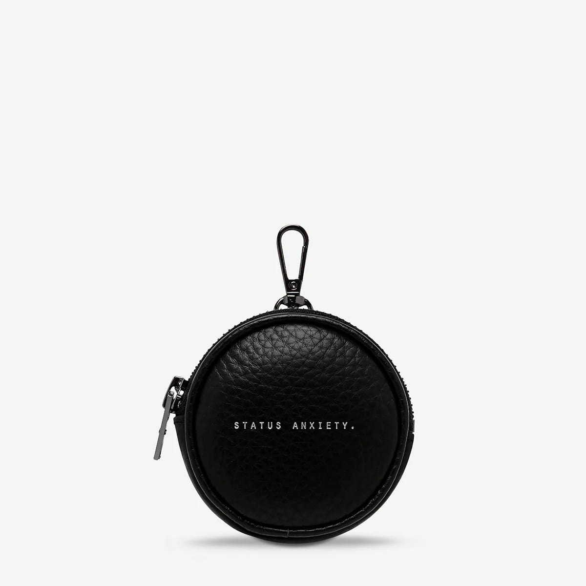 Status Anxiety Go With Me Leather Pouch - Premium Black Leather Wallet for Men & Women | Perfect for Travel, Work & Everyday Essentials