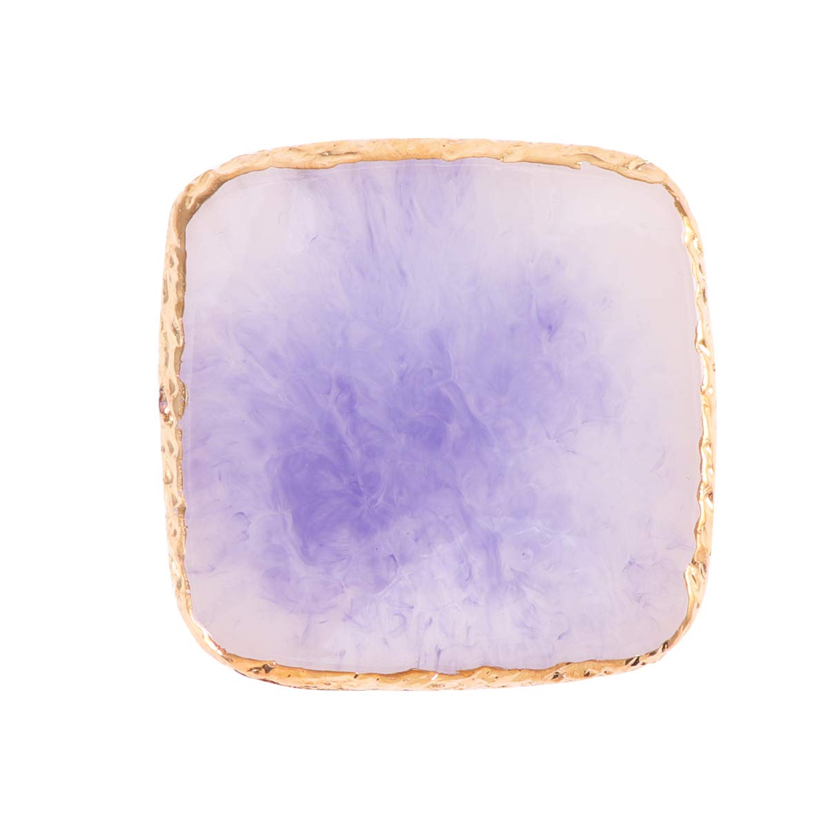 Exceart 1pc Purple Resin Nail Art Palette - Manicure & Makeup Tool for Professional Salon, DIY Nail Design, Home Use & Travel