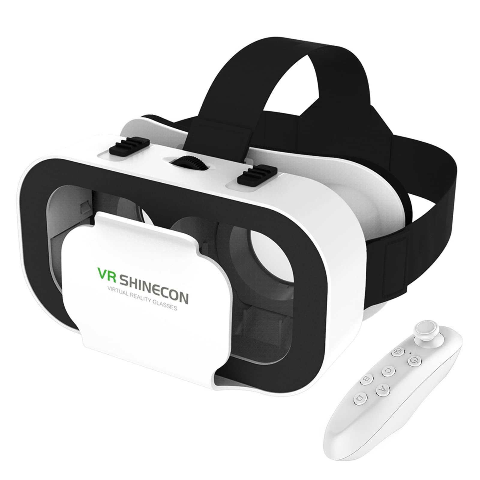 Best VR Headset for iPhone & Android Phones 4.7-6.5 Inch - 3D Virtual Reality Glasses with Controller for Mobile Gaming, Movies & Immersive Experiences - Perfect for Home Entertainment & Travel