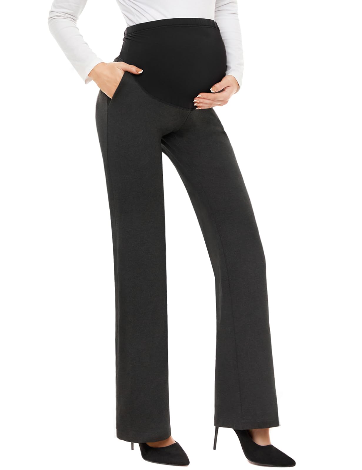 Tapata Women's Maternity Bootcut Dress Pants - 28