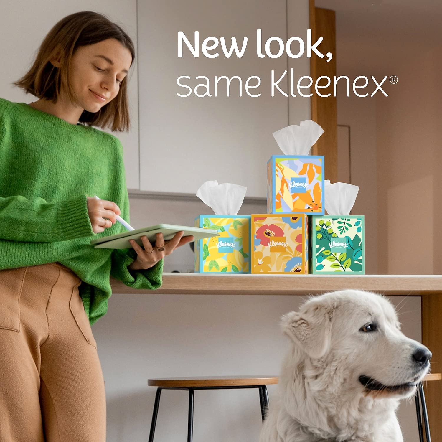 Kleenex Soothing Lotion Facial Tissues - Ultra Soft & Moisturizing for Dry Skin - Perfect for Cold, Allergy & Sensitive Nose Relief at Home, Office & Travel