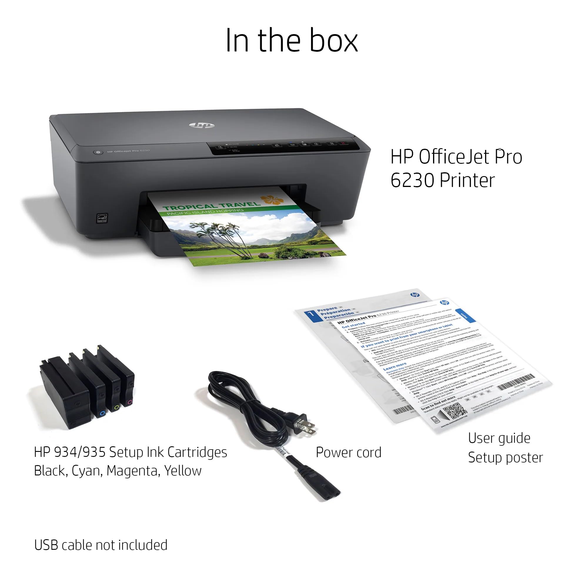 HP OfficeJet Pro 6230 Wireless All-in-One Printer | 18ppm Black & 10ppm Color | Duplex Printing | Mobile & Cloud Printing | Compatible with HP Smart App | Ideal for Home Office & Small Business (Renewed) E3E03A