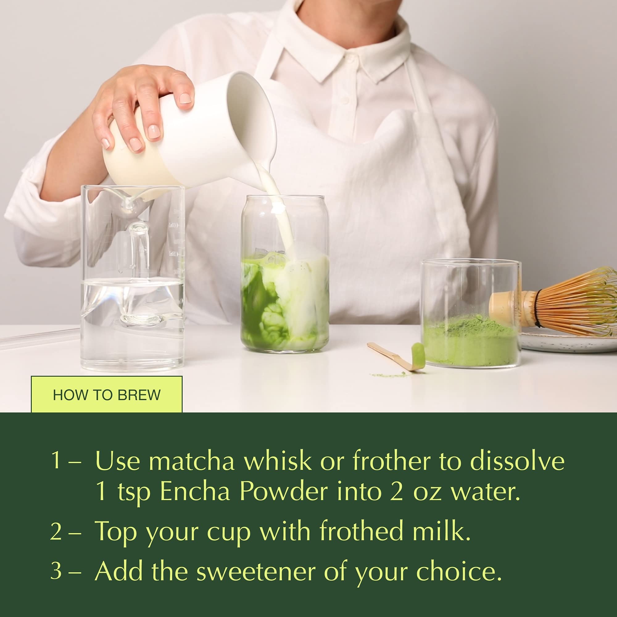 Encha Latte Grade Matcha - First Harvest Organic Unsweetened Green Tea Powder from Uji, Japan (500g / 1lb) | Premium Ceremonial Grade for Lattes, Smoothies, Baking & Tea | Rich in Antioxidants, Caffeine & L-Theanine | Energy Boost & Relaxation