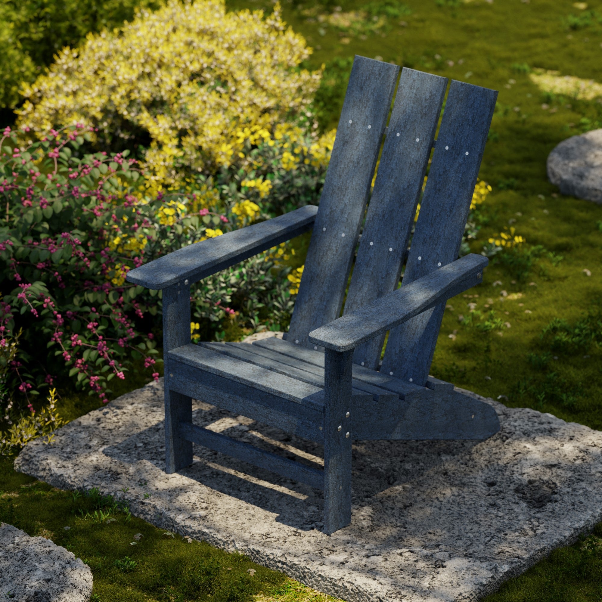 Freedom Modern Adirondack Chair - Weather-Resistant Outdoor Lounge Chair for Patio, Garden & Poolside Relaxation | Comfortable & Durable Polywood Furniture