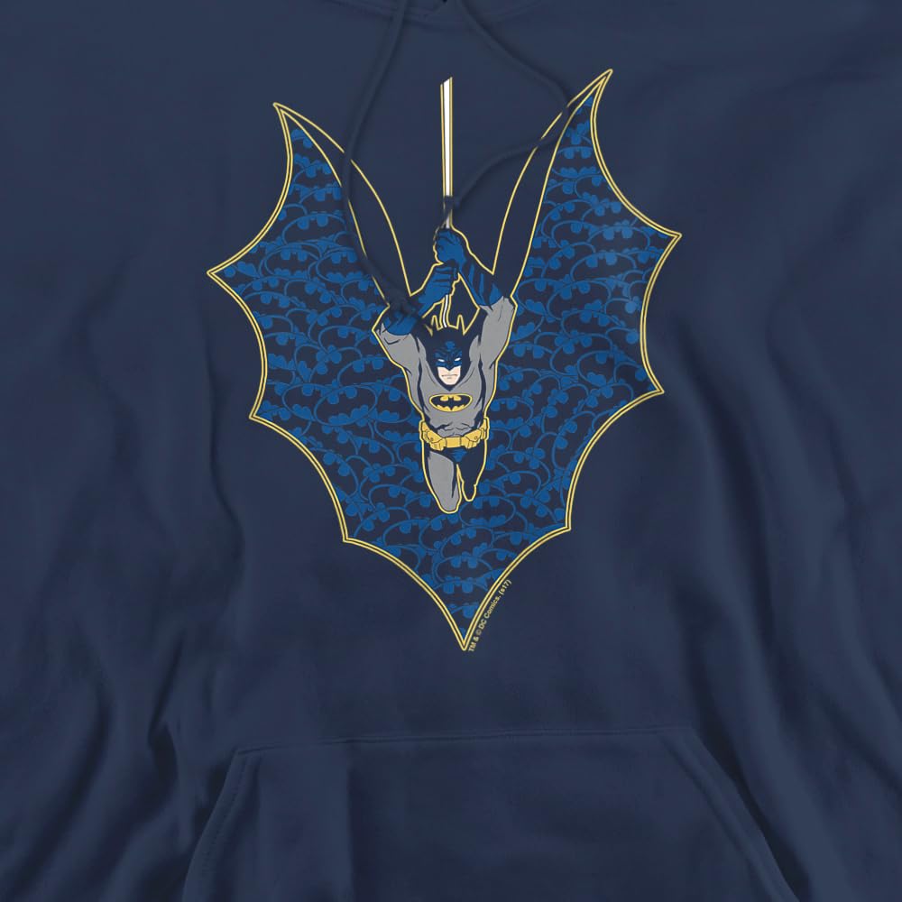 Batman Bat Fill Unisex Hoodie for Adults - Soft Pullover Sweatshirt for Casual Wear & Cosplay | DC Comics Fan Apparel