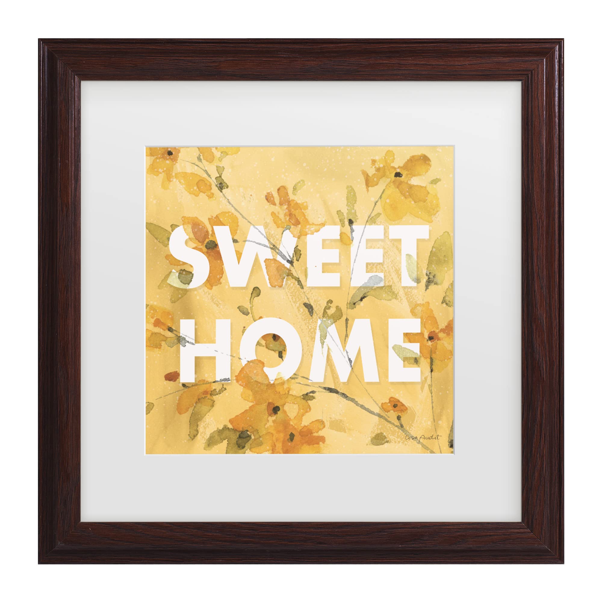 Trademark Fine Art 'Happy Yellow 16A' Canvas Wall Art by Lisa Audit - Vibrant Yellow Abstract Painting for Living Room, Bedroom & Office Decor