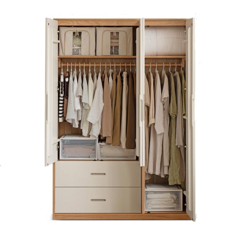 52.4x22.4x78.7 inch / 133x57x200 cm / natural wood color / three-door wardrobe type B