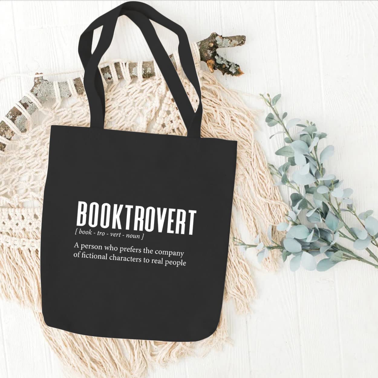 Bookrover Canvas Tote Bag for Women - Reusable Book Lover Shoulder Bag - Washable Grocery Shopping Bag - Perfect for Library, Beach, Work & Daily Use