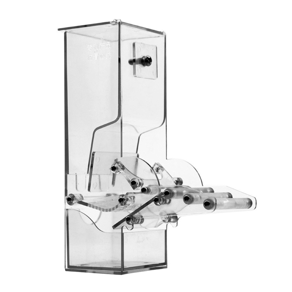 Automatic No Mess Bird Feeder for Parrot, Canary, Cockatiel & Finch - Easy Install, Durable Seed Tube Cage Accessories - Perfect for Home, Office & Aviary Use