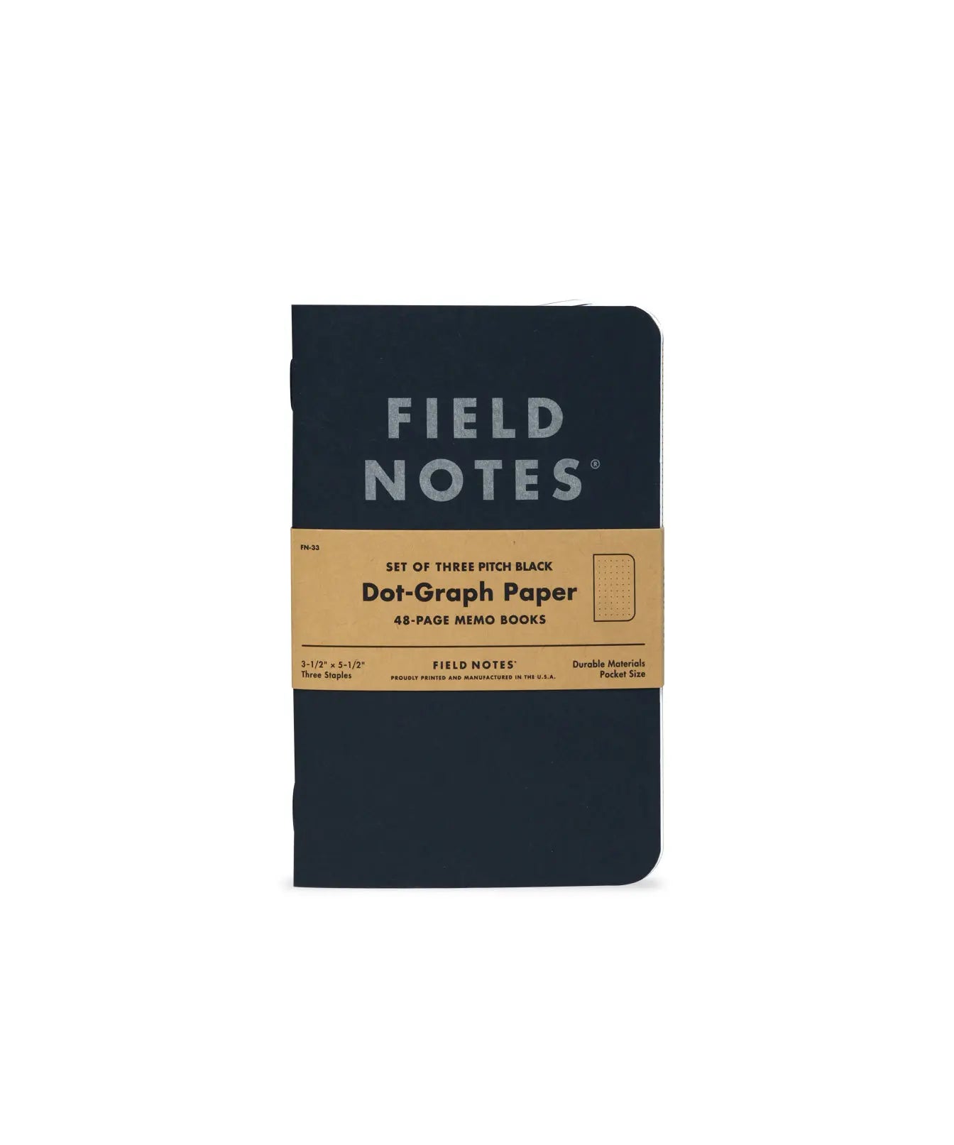 Pitch Black Memo Notebook - Premium Black Journal for Writing, Note Taking & Sketching - Perfect for Office, School & Creative Projects