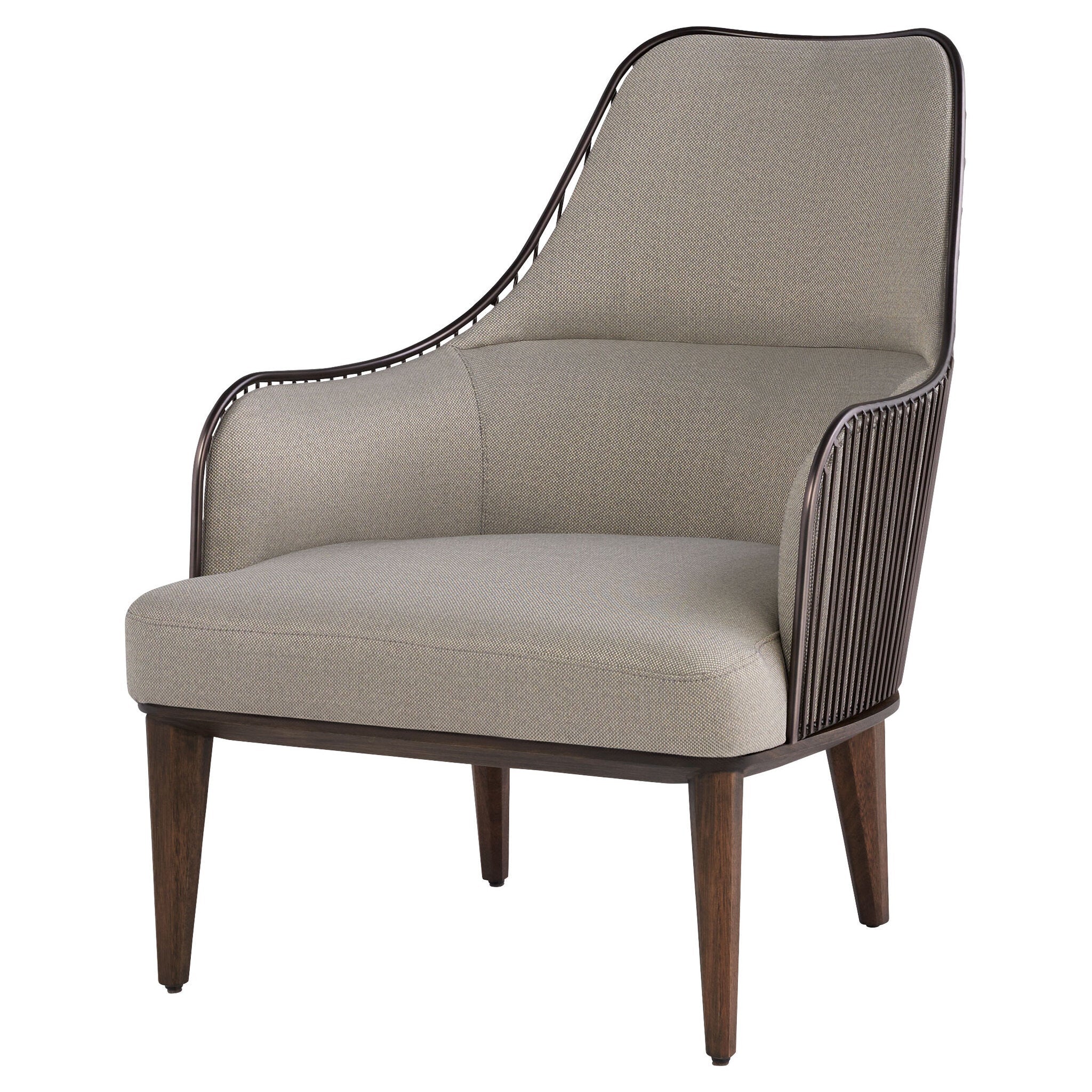 Cyan Design 11731 Ayla Chair - Dark Brown, Onyx & Taupe Upholstered Accent Chair for Living Room, Bedroom or Office Decor