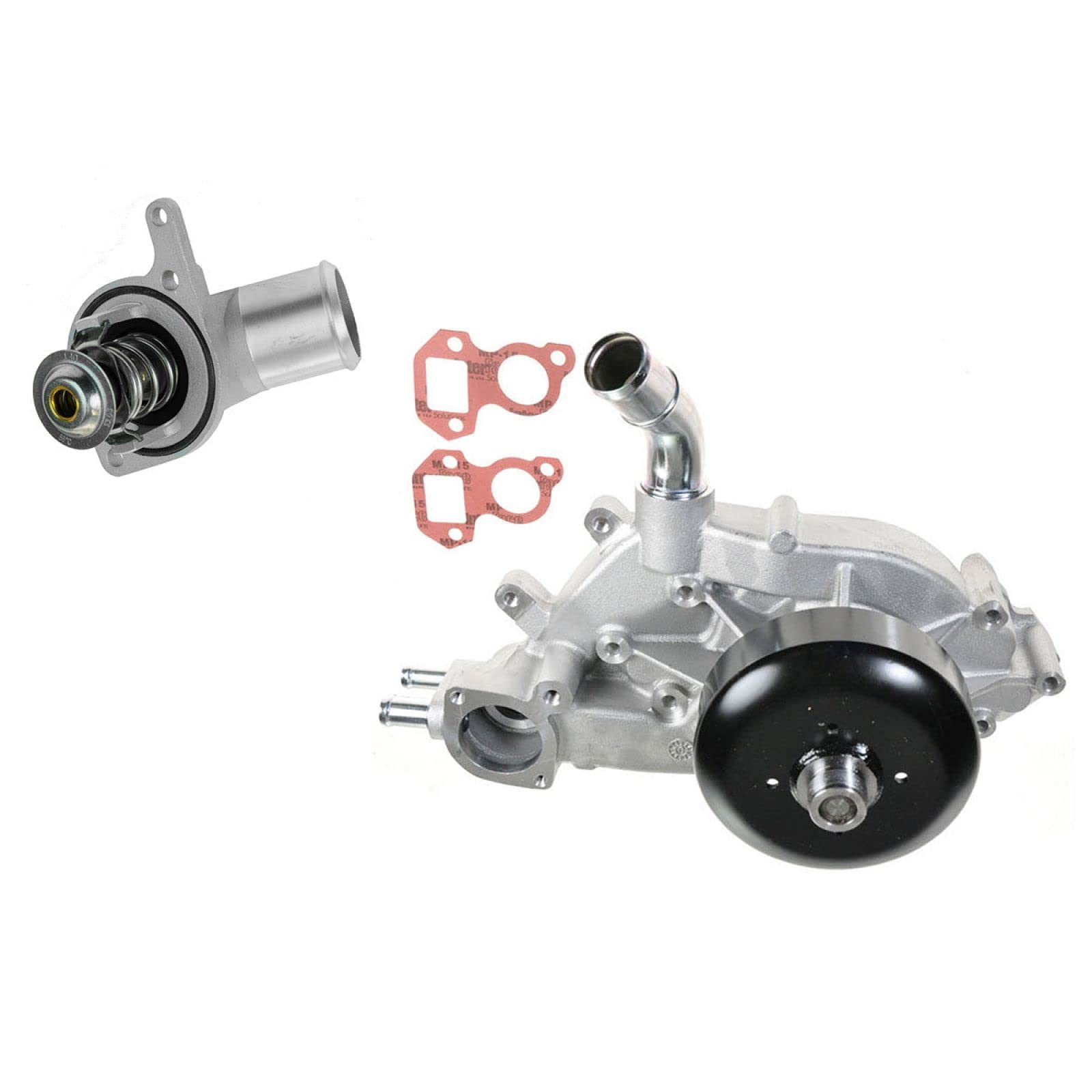 Chevy Silverado Express Avalanche Tahoe Water Pump Thermostat & Housing Kit Replacement - High Performance Cooling System Parts for Engine Protection | Ideal for Off-Roading, Towing & Daily Commuting