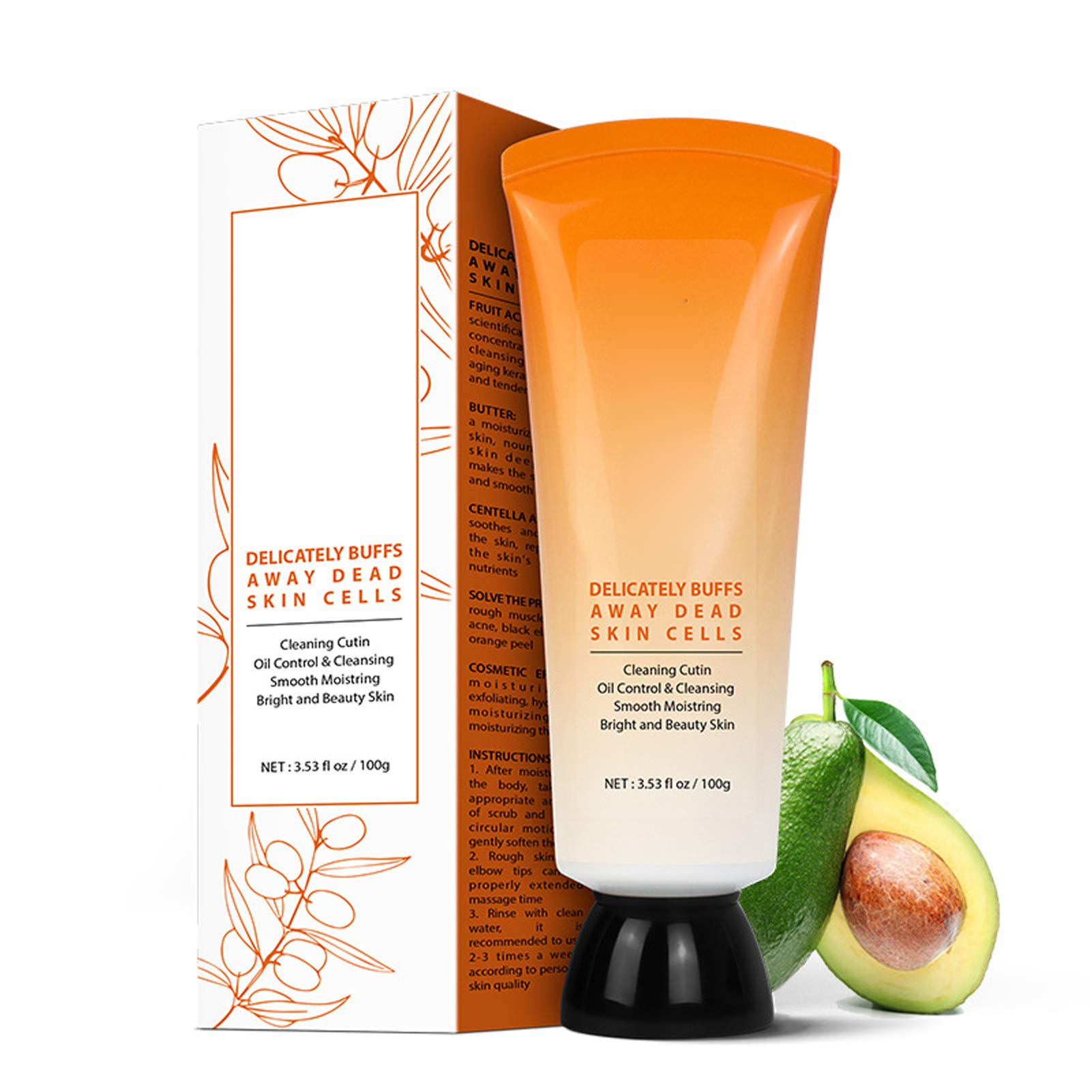Exfoliating Body Scrub Cream - 100G Skin Nourishing & Smoothing Scrub for Soft Skin (2Pcs) | Perfect for Spa Day, Dry Skin Care & Pre-Shave Exfoliation
