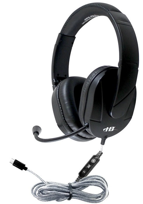 **HamiltonBuhl MACH 2 USB/USB-C Multimedia Headset with Steel-Reinforced Gooseneck Mic - Noise-Canceling for Online Classes, Gaming & Remote Work (Multi-Pack Options)**