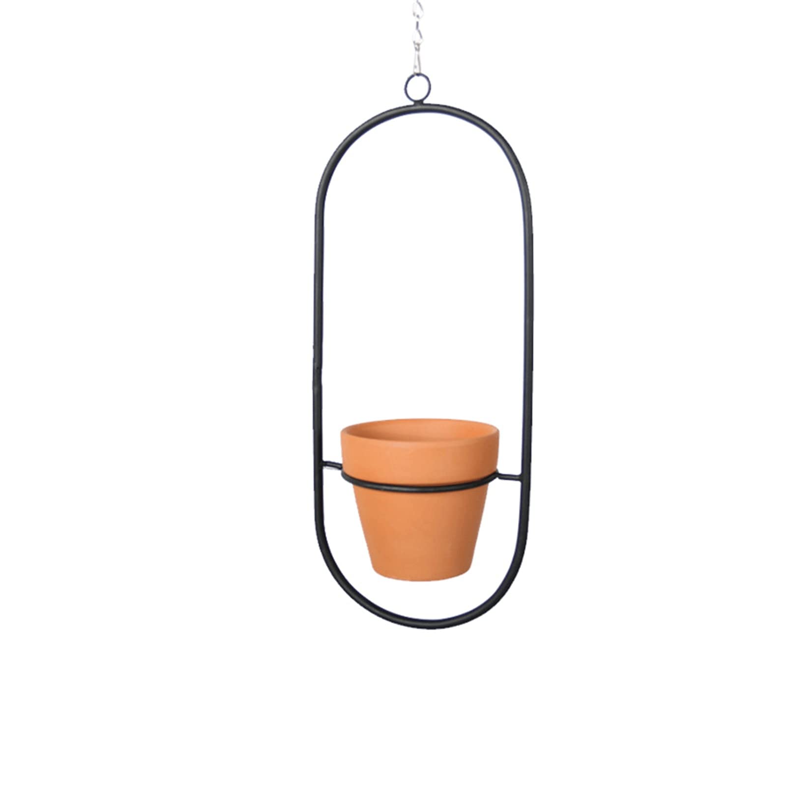 ZBQLKM Hanging Planter Basket Set - Indoor/Outdoor Iron Flower Pot Holder for Ceiling, Deck, Patio, Balcony & Garden - Perfect for Herbs, Succulents & Small Plants
