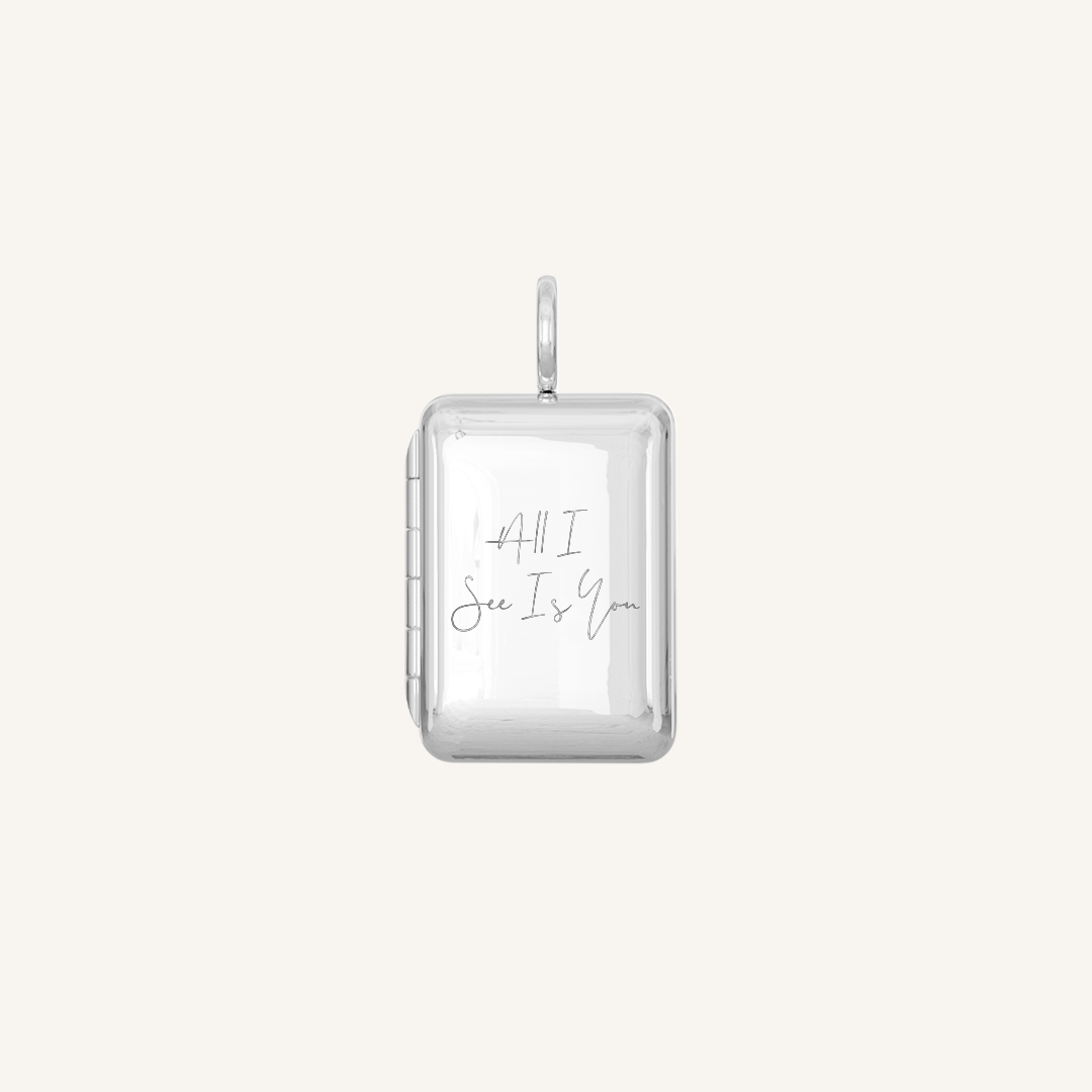 Etch Story Locket Necklace - Personalized Jewelry Gift for Mom, Wife & Loved Ones | Engravable Photo Pendant | Perfect for Anniversaries, Birthdays & Special Occasions