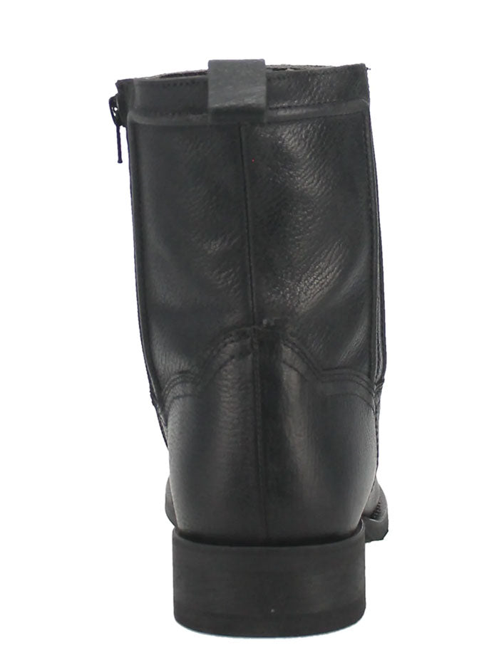 Laredo 62080 Men's Lonnie Zipper Leather Boots - Black Cowhide Leather Ankle Boots for Casual Wear & Outdoor Activities