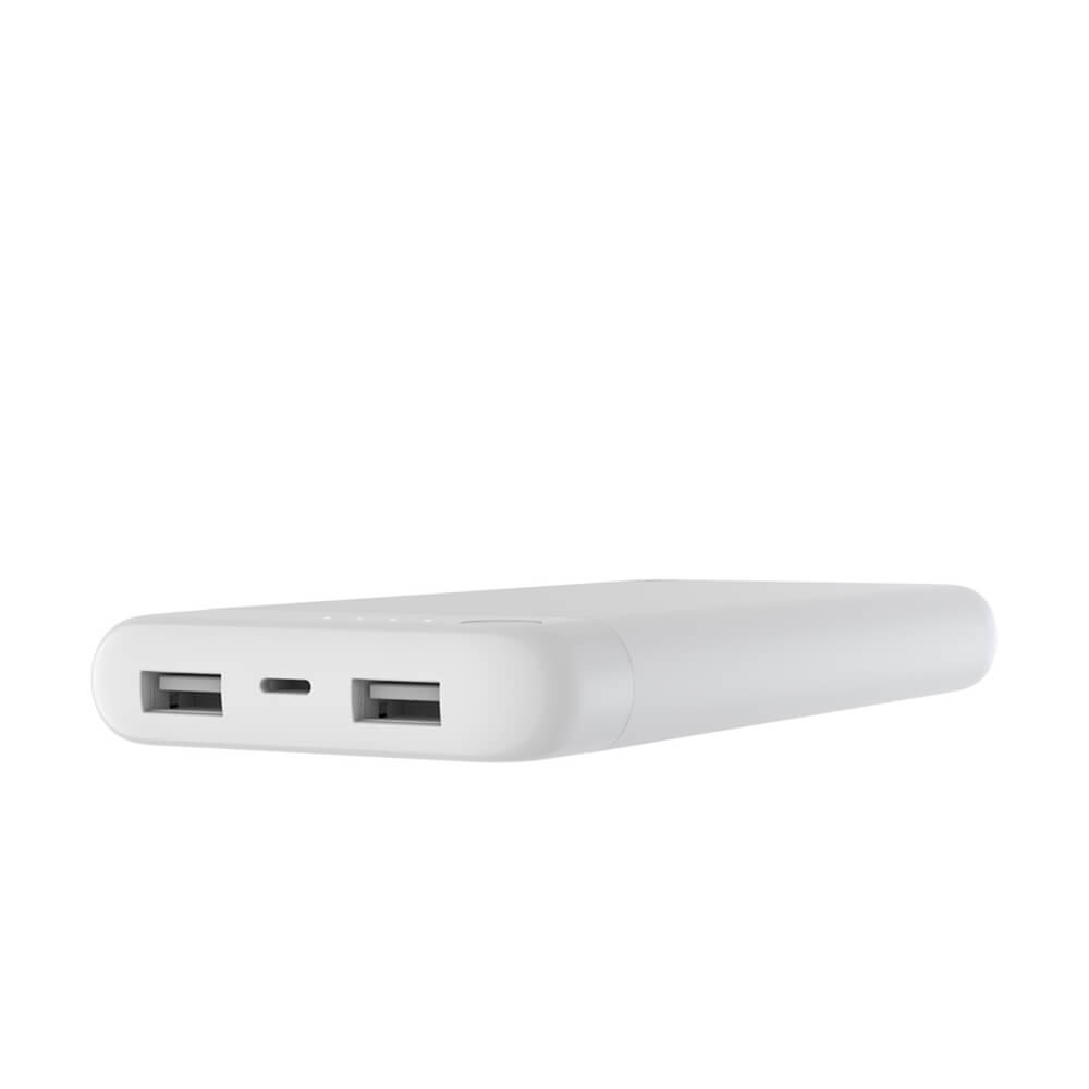 Belkin MFi Certified 10000mAh Portable Charger with Lightning Connector - White | Fast Charging Power Bank for iPhone, iPad & AirPods | Perfect for Travel, Camping & Emergency Backup