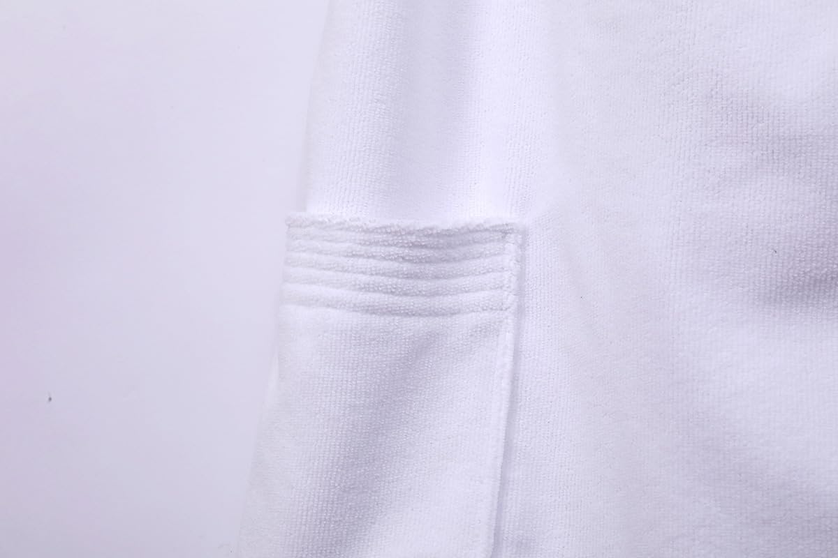 Premium Women's Spa Wrap Towel - XX-Large White Microfiber Quick Dry Bath Towel with Pocket | Soft Shower Wrap for Relaxation, Beach, Pool & Home Spa Use
