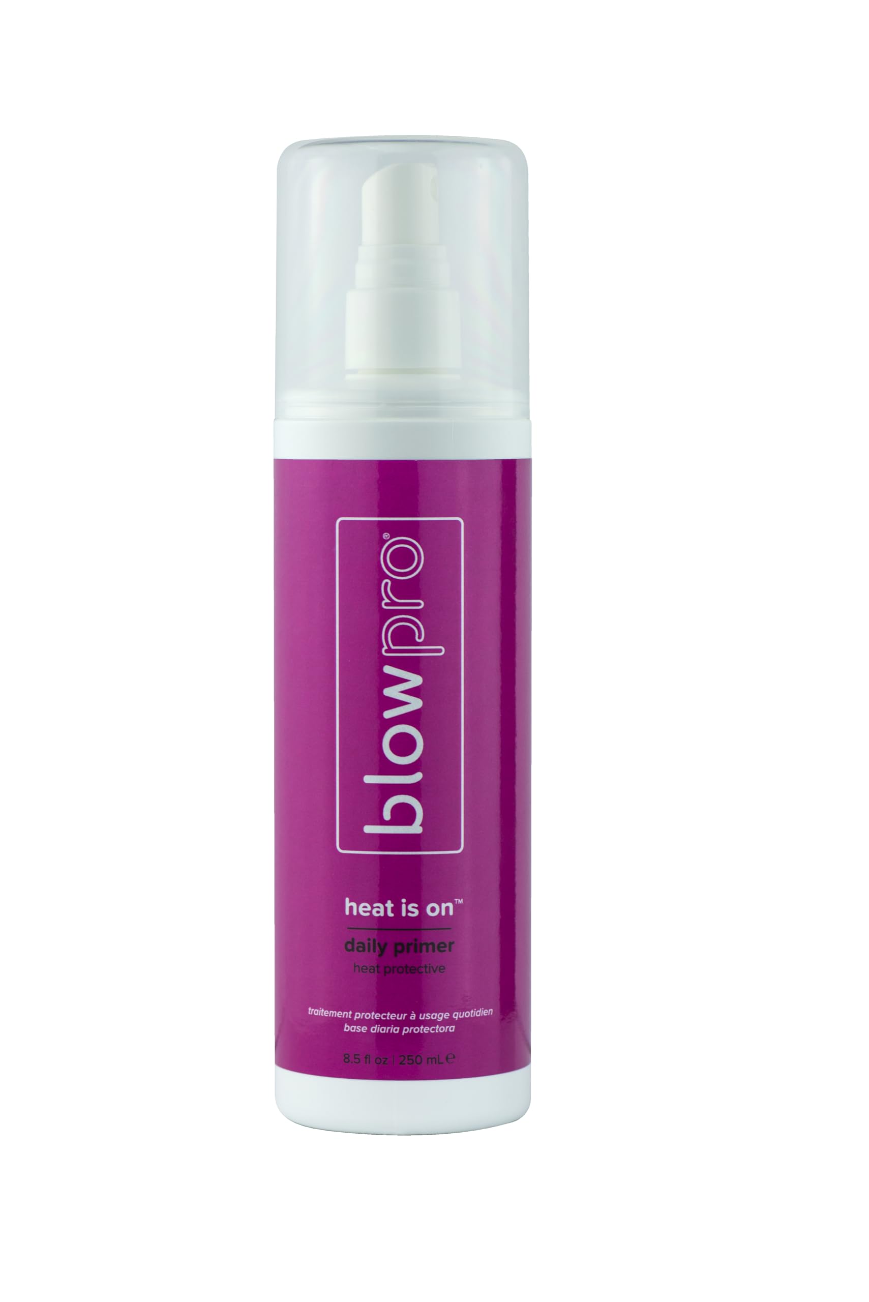 BlowPro Heat Is On Daily Primer Heat Protectant 8.5oz - Weightless Hair Mist with Milk, Sweet Almond & Protein Blend | Detangles, Strengthens & Adds Shine | Restores Natural Proteins | Perfect for Daily Styling, Blowouts & Heat Tools Protection