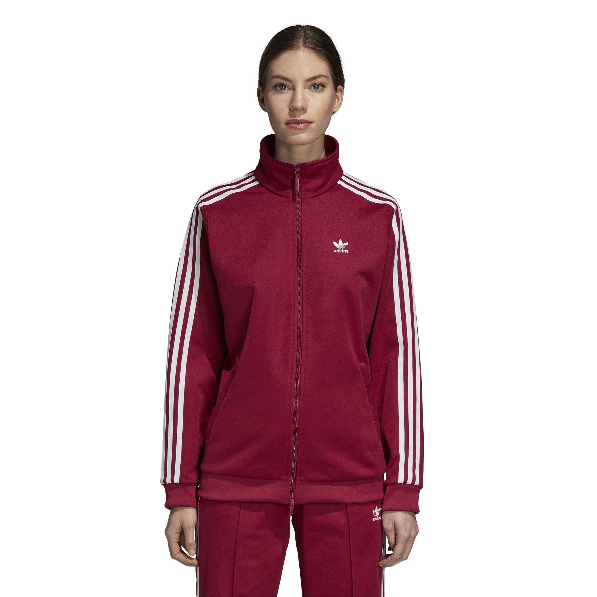 adidas Women's Originals BB Track Top Jacket - Mystery Ruby Color (Size S) | Vintage-Inspired Athletic Wear for Running, Gym & Street Style Fashion