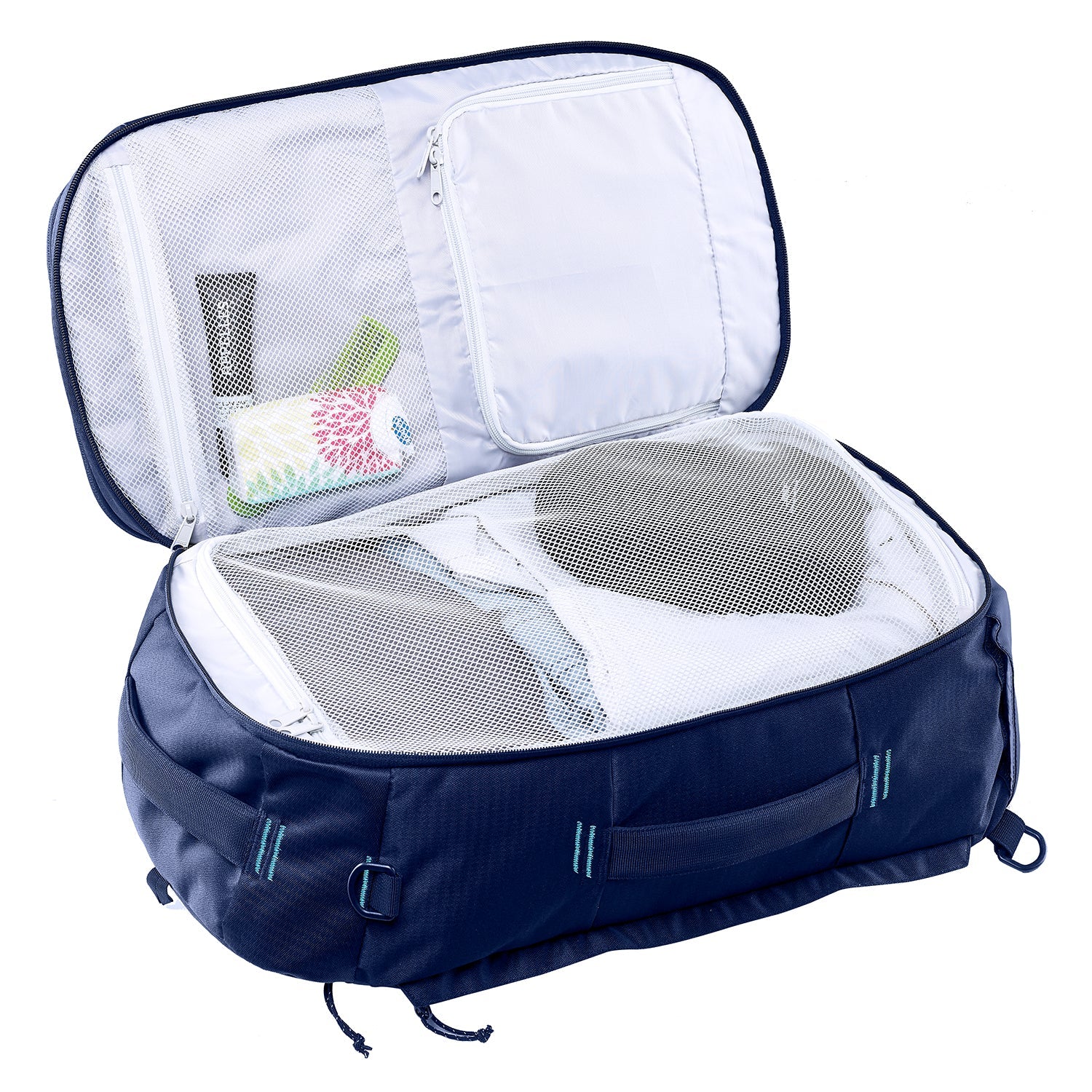 Caribee 69061 TRAVELLER 40 Multipurpose Carry-On Bag & Backpack - Navy Blue | Perfect for Travel, Hiking & Daily Commute